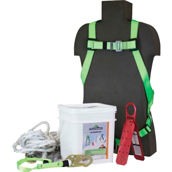 Jackson Safety RK6 Series Reusable Roofer's Kits: Harness, Rope Grab, 50' Vertical Lifeline, Roof Bracket V8257275 - main